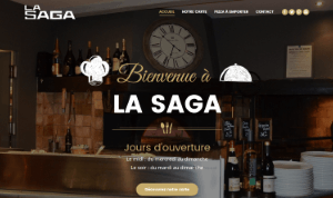 Maquette site responsive restaurant pizzeria la Saga Carqueiranne