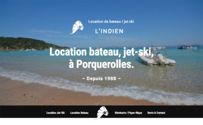 Ingenieweb - Création site internet l'indien Porquerolles location bateaux jet ski