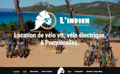 Ingenieweb - Création site internet l'indien Porquerolles location velos