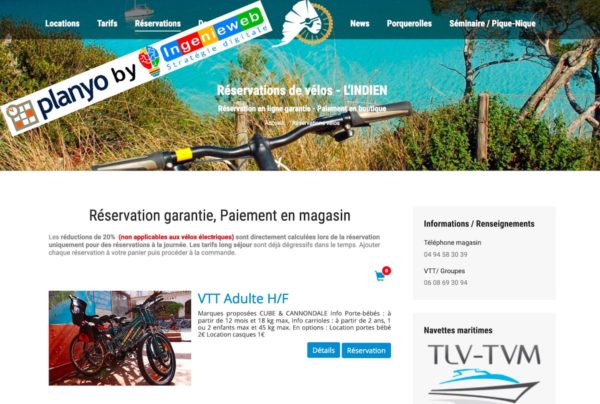 ingenieweb planyo partenaire moteur de réservation en ligne