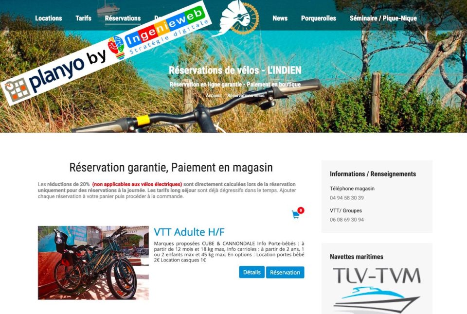 ingenieweb planyo partenaire moteur de réservation en ligne