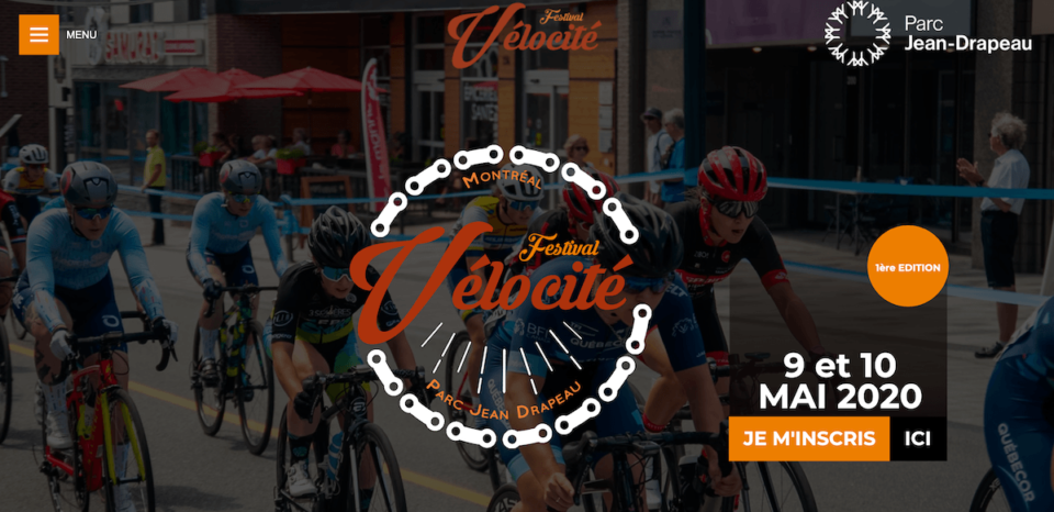 Maquette site festival vélocité montréal by Ingenieweb