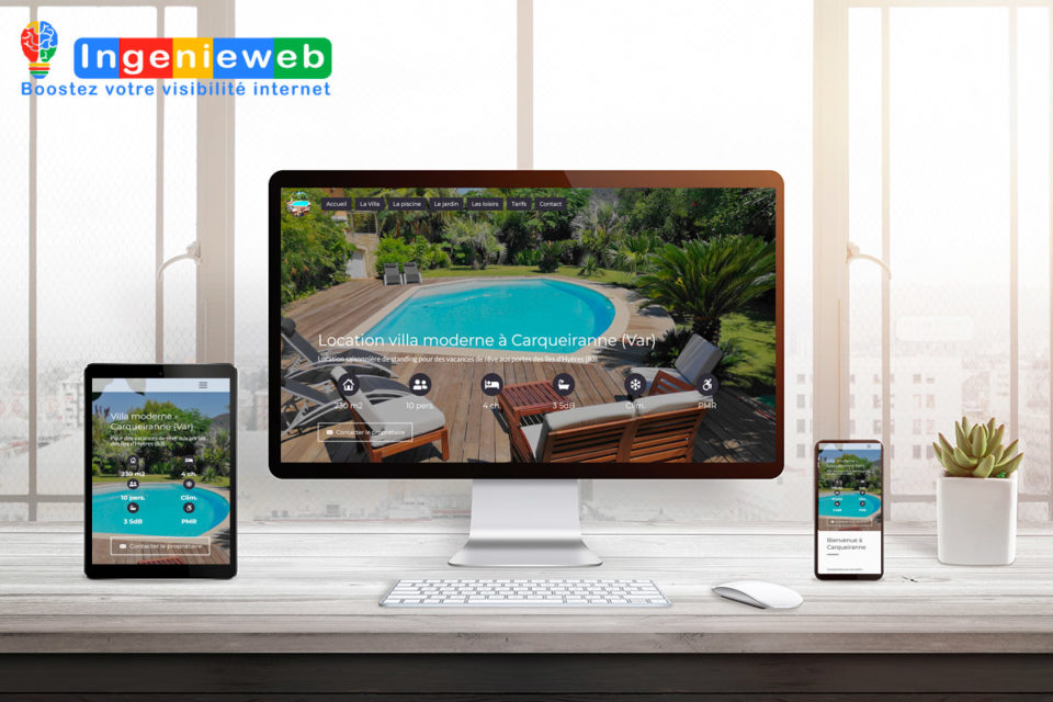 site internet Location Villa Carqueiranne par Ingenieweb site internet Location Villa Carqueiranne par Ingenieweb