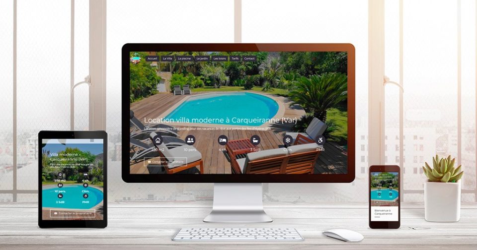 Ingenieweb création site internet responsive-villa-à louer carqueiranne