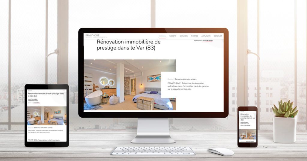 site responsive Privathome - Une réalisation Ingenieweb