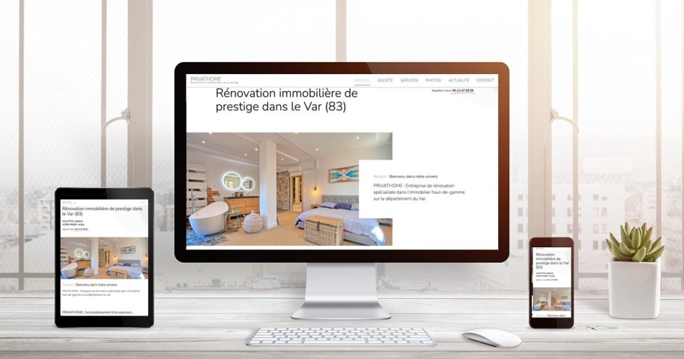 site responsive Privathome - Une réalisation Ingenieweb
