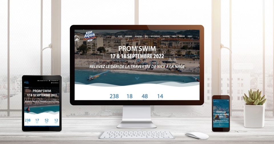 Site internet et communication digitale Prom Swim de Nice Edf Aqua Challenge par Ingenieweb Site internet et communication digitale Prom Swim de Nice Edf Aqua Challenge par Ingenieweb