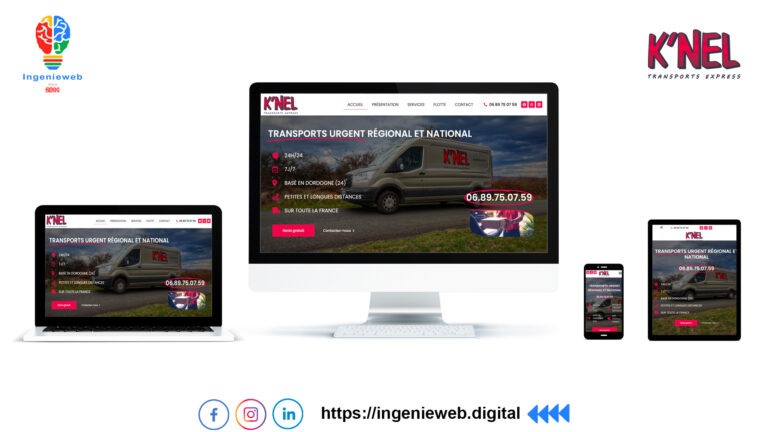 Site internet responsive KNEL Transports Express by Ingenieweb