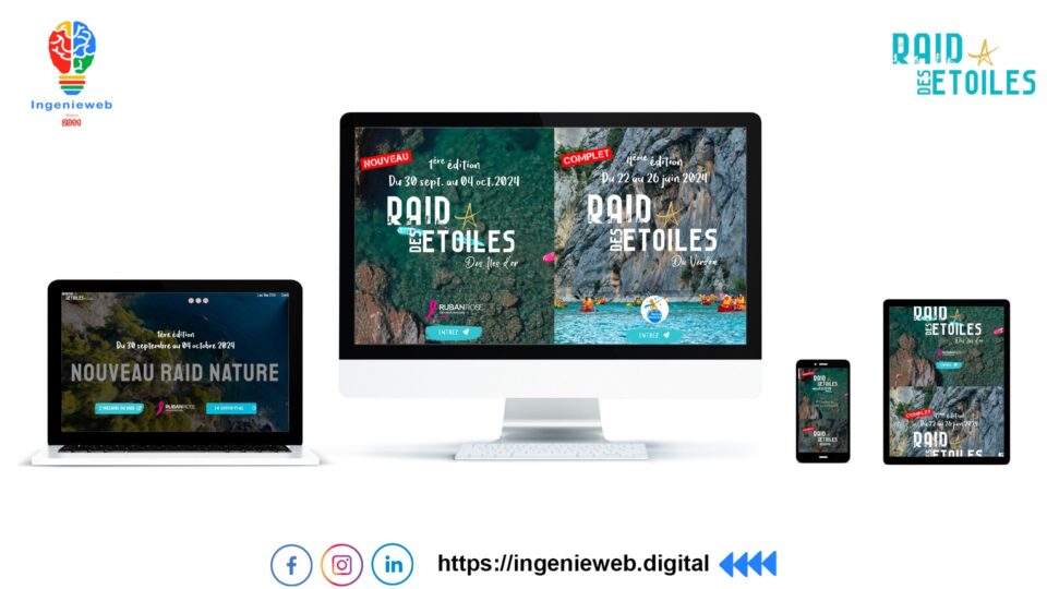 Site internet responsive Raid des étoiles by Ingenieweb