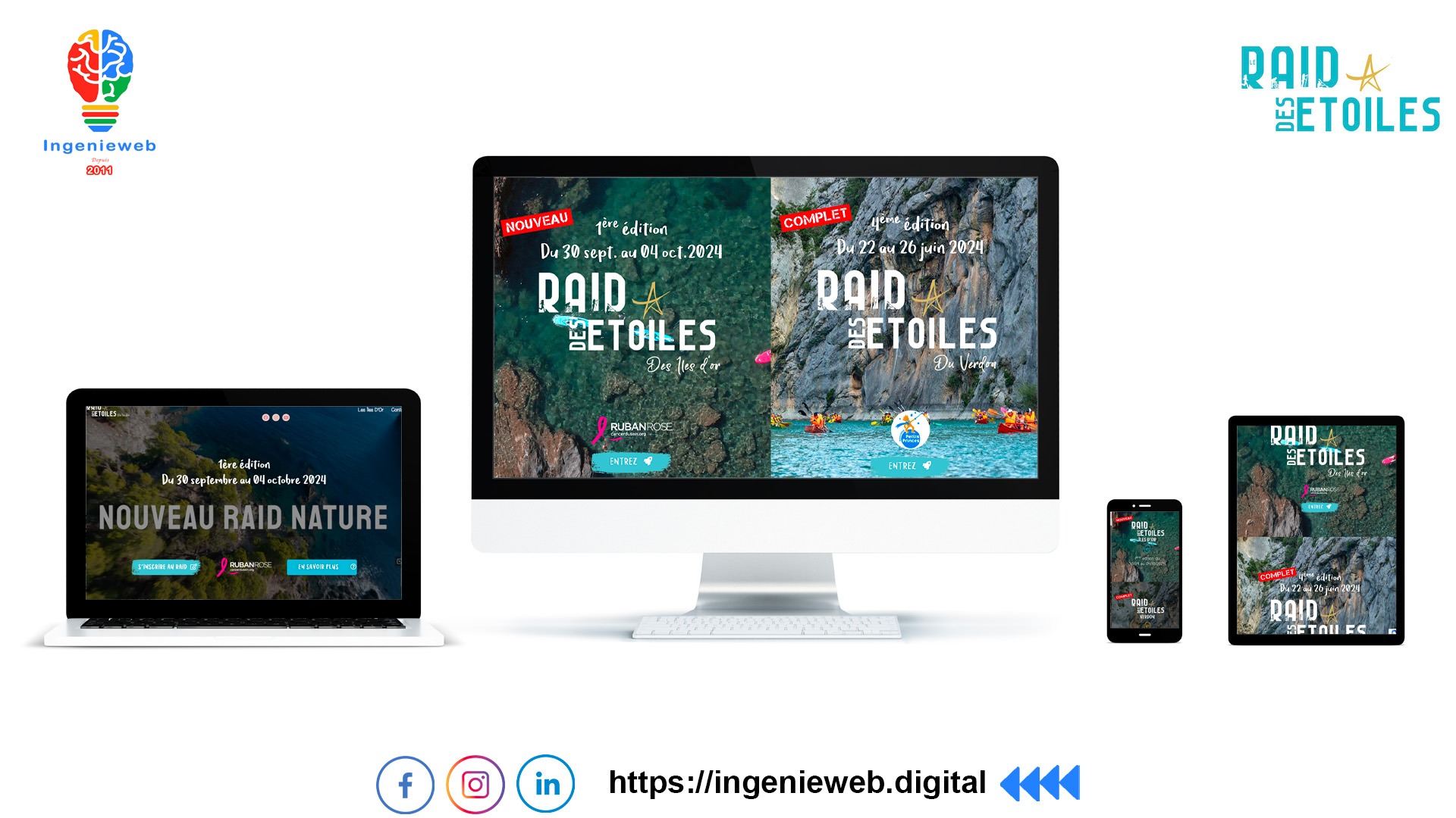 Site internet responsive Raid des étoiles by Ingenieweb