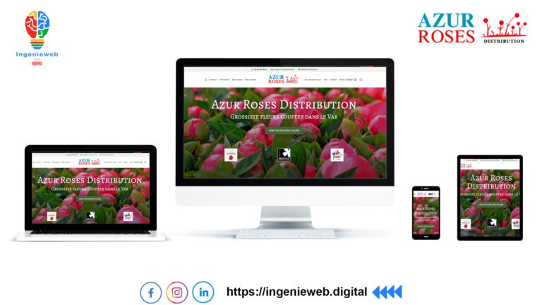 Site internet Azur Roses Distribution by Ingenieweb