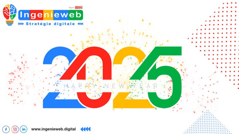 Bonne année 2025 avec Ingenieweb - site internet - référencemement -communication digitale