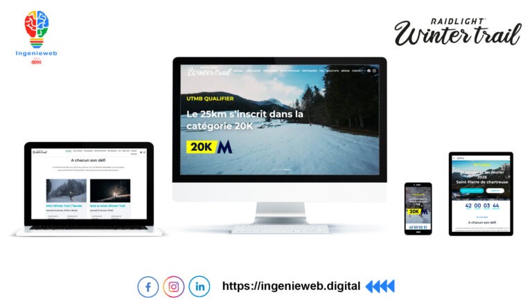 Site internet Raidlight Winter Trail by Ingenieweb -Offre Web4Run