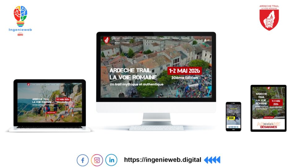 création site internet Ardèche Trail la Voie Romaine by Ingenieweb - solution Web4Run