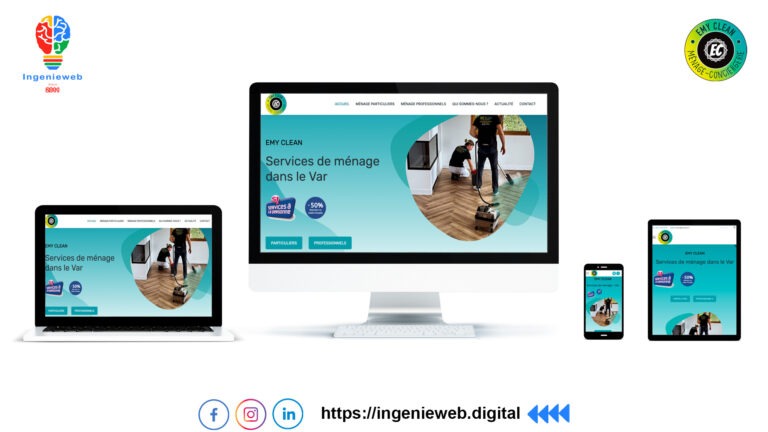 Création site internet Emy Clean by Ingenieweb